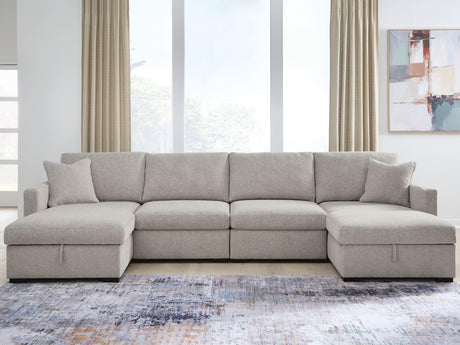 ModMax Luxe Flint 4-Piece Double Storage Chaise Sectional from Ashley - Luna Furniture