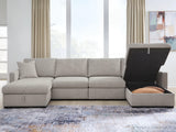 ModMax Luxe Flint 4-Piece Double Storage Chaise Sectional from Ashley - Luna Furniture