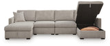 ModMax Luxe Flint 4-Piece Double Storage Chaise Sectional from Ashley - Luna Furniture