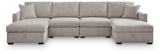 ModMax Luxe Flint 4-Piece Double Storage Chaise Sectional from Ashley - Luna Furniture
