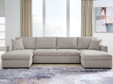 ModMax Luxe Flint 3-Piece Double Storage Chaise Sectional with Pop Up Sleeper from Ashley - Luna Furniture