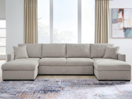 ModMax Luxe Flint 3-Piece Double Storage Chaise Sectional with Pop Up Sleeper from Ashley - Luna Furniture