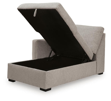ModMax Luxe Flint Left-Arm Facing Corner Chaise with Storage from Ashley Furniture - Luna Furniture
