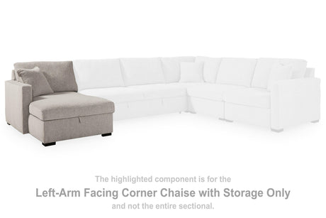 ModMax Luxe Flint Left-Arm Facing Corner Chaise with Storage from Ashley Furniture - Luna Furniture