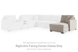 ModMax Luxe Flint Right-Arm Facing Corner Chaise from Ashley - Luna Furniture