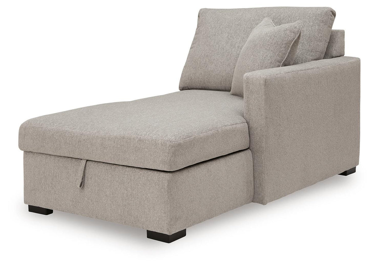 ModMax Luxe Flint Right-Arm Facing Corner Chaise with Storage from Ashley - Luna Furniture