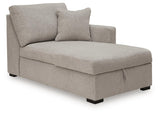 ModMax Luxe Flint Right-Arm Facing Corner Chaise with Storage from Ashley - Luna Furniture