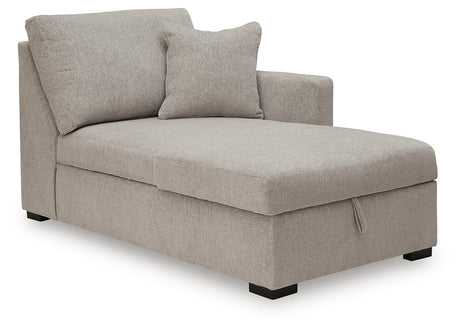 ModMax Luxe Flint Right-Arm Facing Corner Chaise with Storage from Ashley Furniture - Luna Furniture