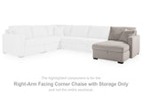 ModMax Luxe Flint Right-Arm Facing Corner Chaise with Storage from Ashley - Luna Furniture