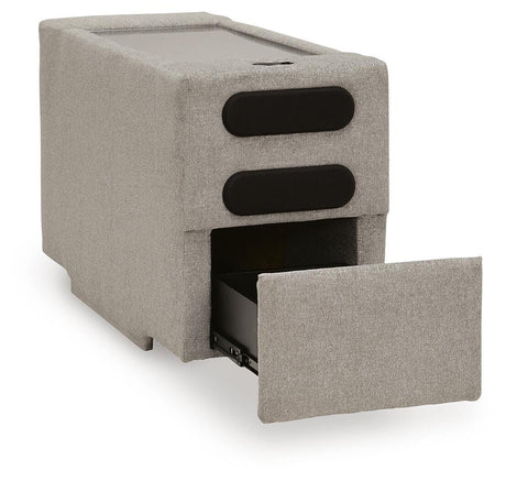 ModMax Luxe Flint Console with Audio System from Ashley Furniture - Luna Furniture