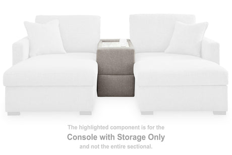 ModMax Luxe Flint Console with Storage from Ashley - Luna Furniture
