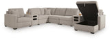 ModMax Luxe Flint 8-Piece Sectional with Storage Chaise and Audio Consoles from Ashley - Luna Furniture