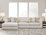 Kestrie Feathered 3-Piece Sectional Sofa LAF Chaise from Ashley - Luna Furniture