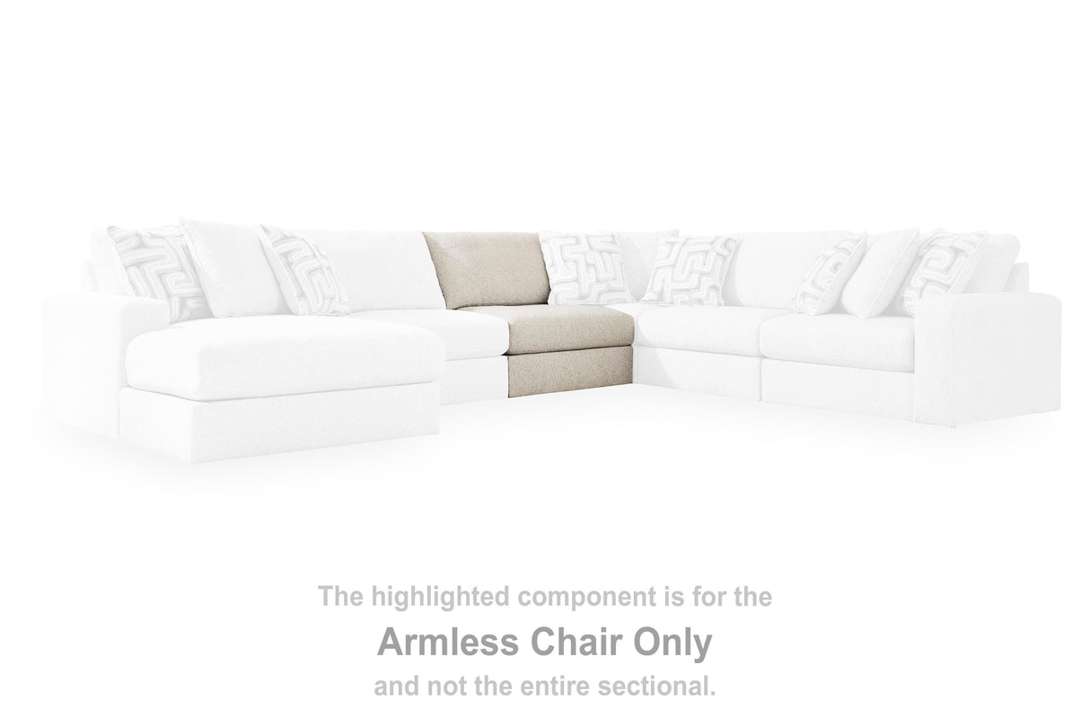 Kestrie Feathered Armless Chair from Ashley - Luna Furniture