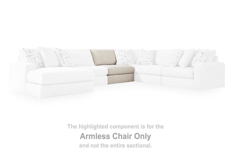 Kestrie Feathered Armless Chair from Ashley - Luna Furniture