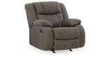 First Base Gunmetal Recliner from Ashley - Luna Furniture