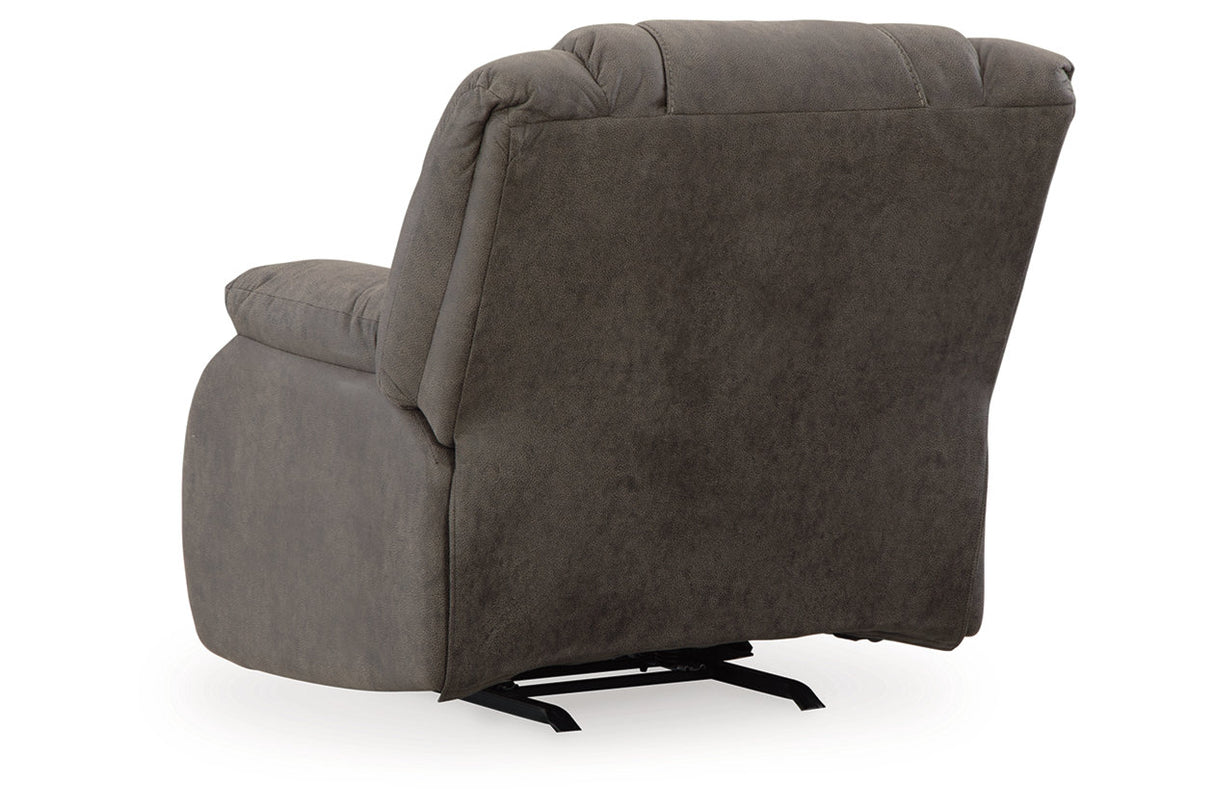 First Base Gunmetal Reclining Sofa, Loveseat and Recliner from Ashley - Luna Furniture