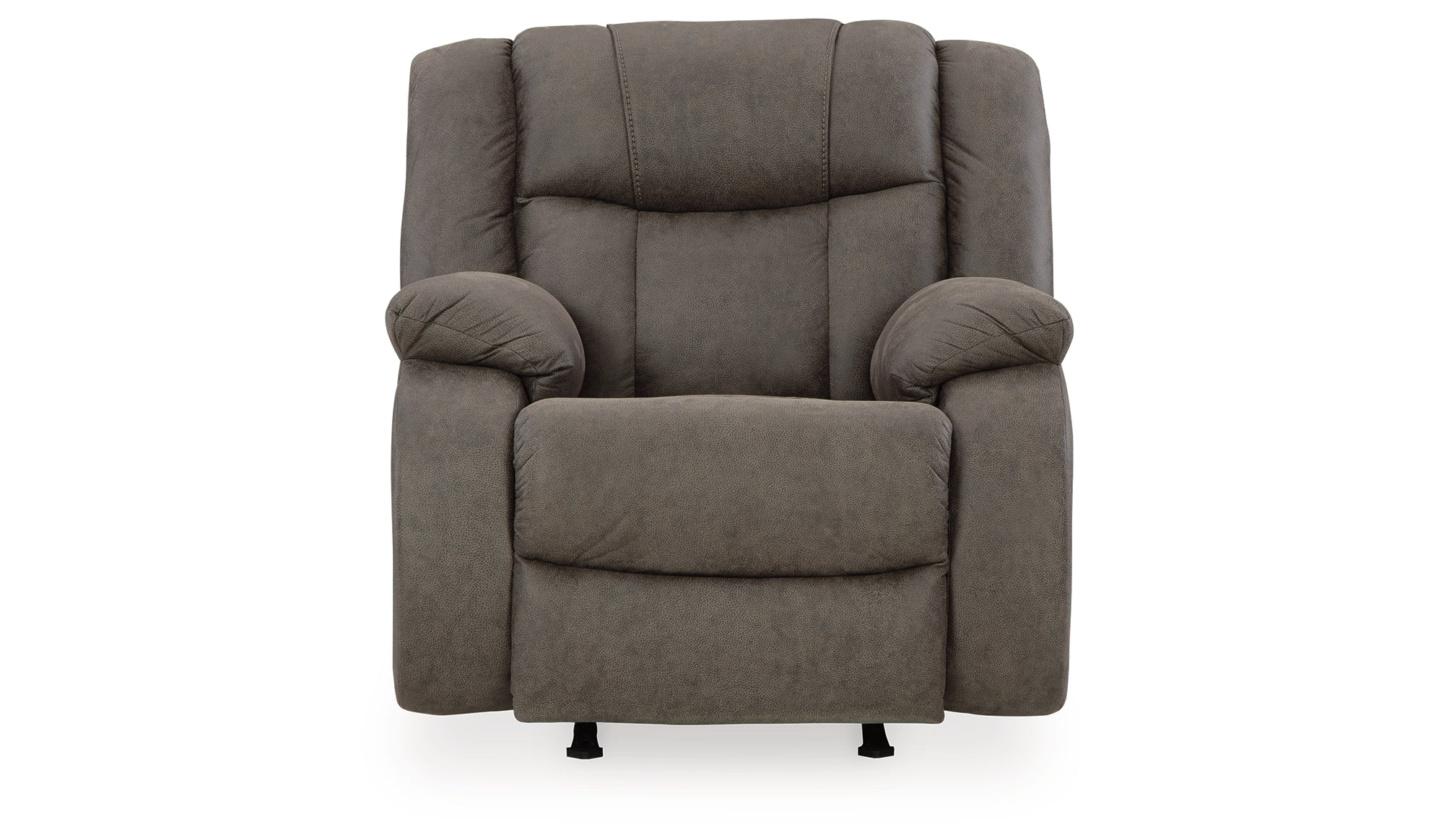 Ashley First Base Gunmetal Recliner - Luna Furniture