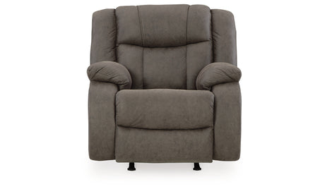 First Base Gunmetal Recliner from Ashley - Luna Furniture