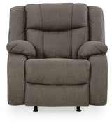First Base Gunmetal Reclining Sofa, Loveseat and Recliner from Ashley Furniture - Luna Furniture