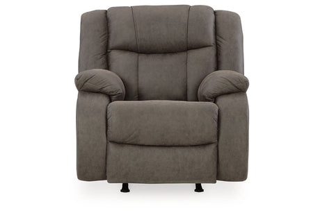 First Base Gunmetal Reclining Sofa, Loveseat and Recliner from Ashley - Luna Furniture