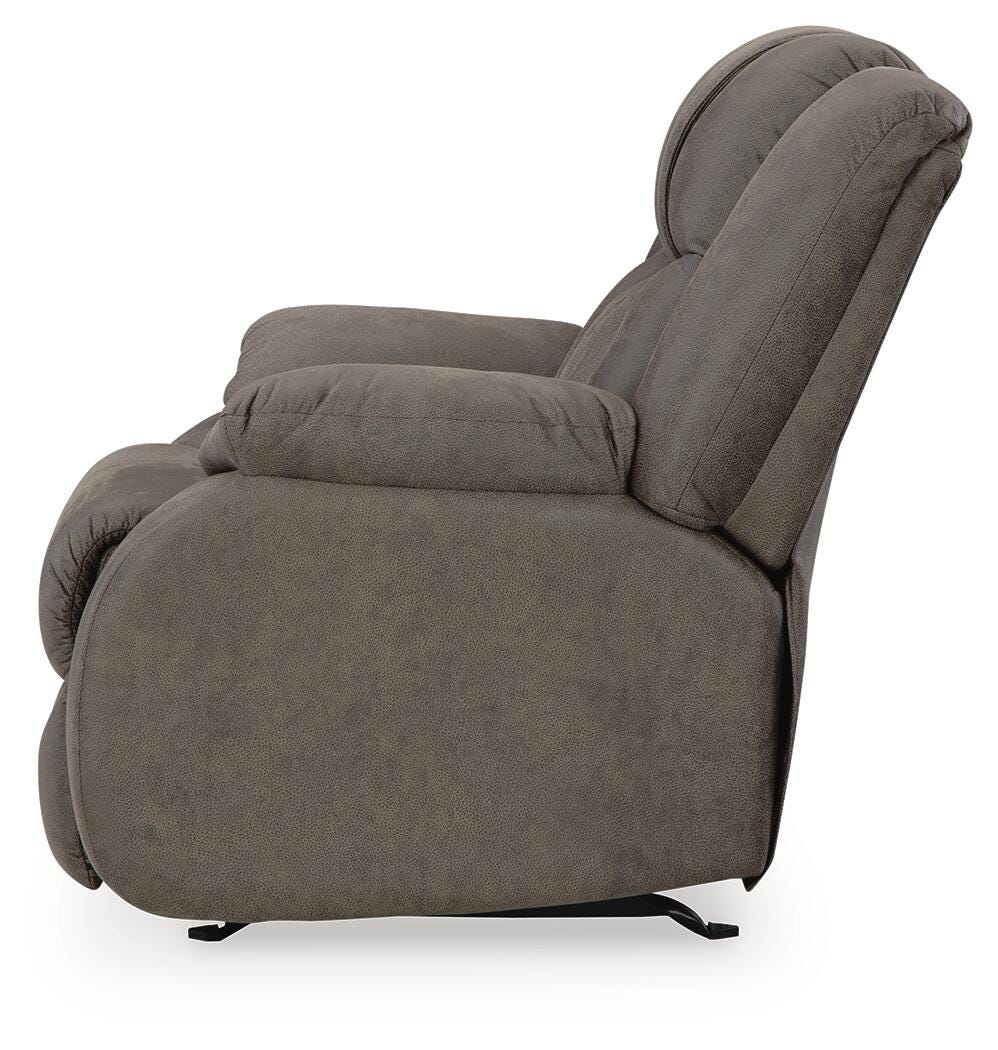 First Base Gunmetal Reclining Sofa, Loveseat and Recliner from Ashley Furniture - Luna Furniture