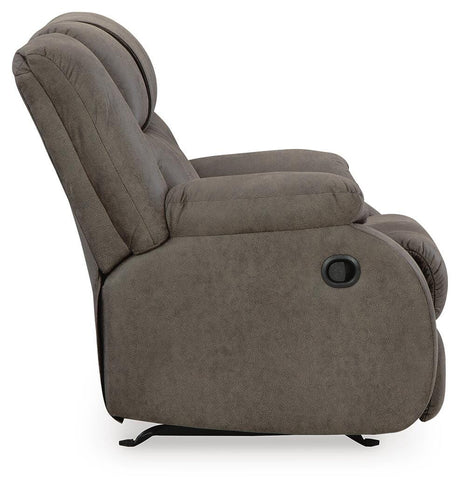 First Base Gunmetal Reclining Sofa and 2 Recliners from Ashley - Luna Furniture