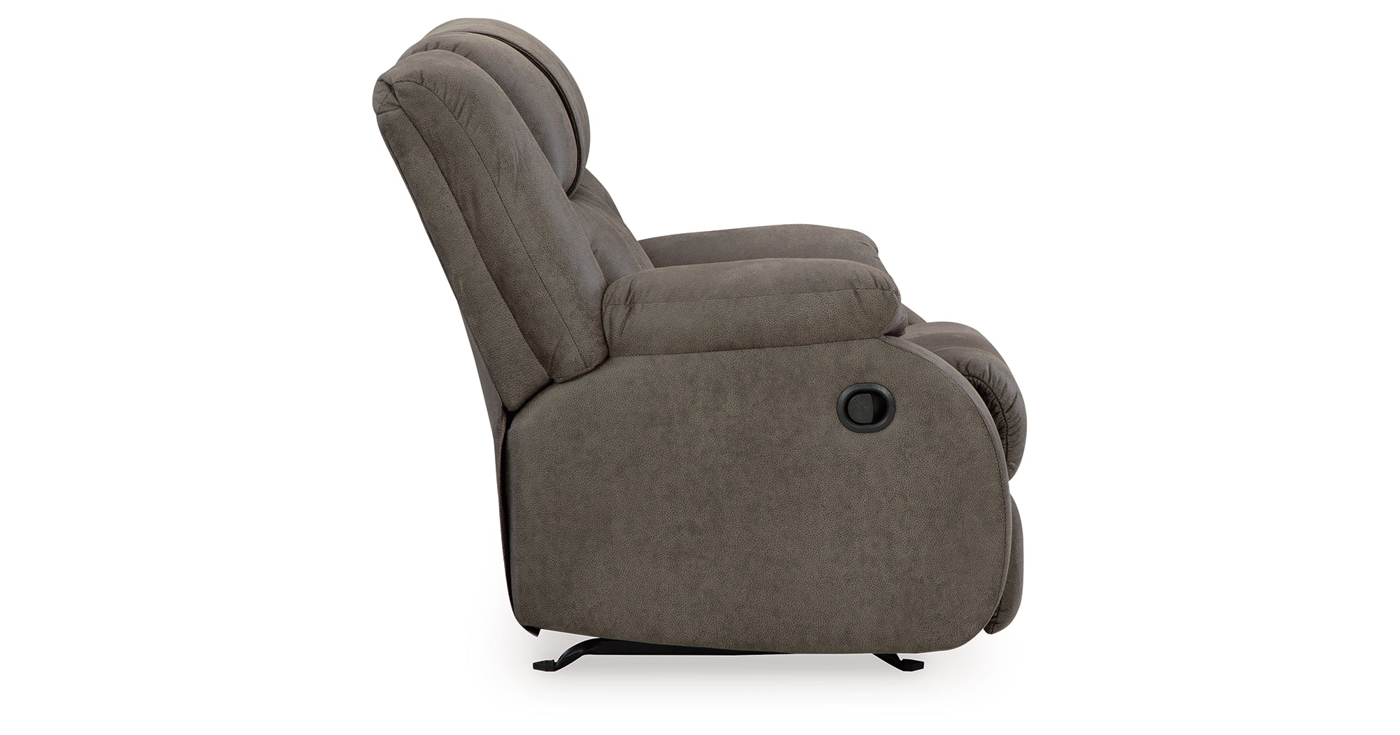 First Base Gunmetal Recliner - Luna Furniture