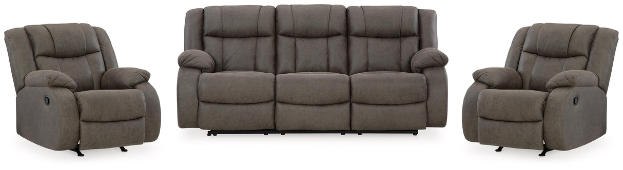 First Base Reclining Sofa and Recliner from Ashley - Luna Furniture