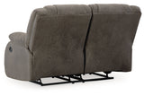 First Base Gunmetal Reclining Sofa, Loveseat and Recliner from Ashley - Luna Furniture