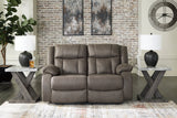 First Base Gunmetal Reclining Sofa, Loveseat and Recliner from Ashley - Luna Furniture