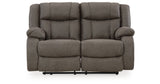 First Base Gunmetal Reclining Loveseat from Ashley - Luna Furniture
