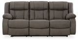 First Base Gunmetal Reclining Sofa, Loveseat and Recliner from Ashley Furniture - Luna Furniture