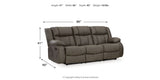 First Base Sofa, Loveseat and Recliner in Gunmetal from Ashley - Luna Furniture