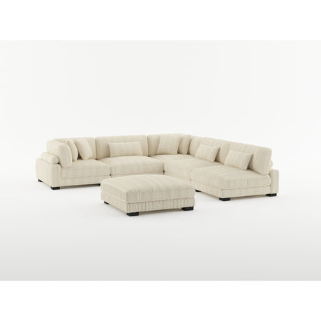 Traverse Beige Corduroy Corner Seat from Homelegance - Luna Furniture