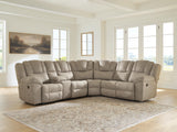 Pearce-Pike Birch 3-Piece Reclining Sectional with Console from Ashley Furniture - Luna Furniture