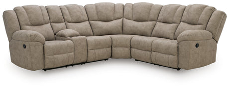 Pearce-Pike Birch 3-Piece Reclining Sectional with Console from Ashley - Luna Furniture