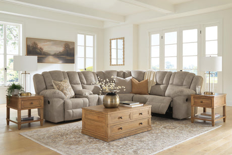 Pearce-Pike Birch 3-Piece Reclining Sectional with Console from Ashley Furniture - Luna Furniture