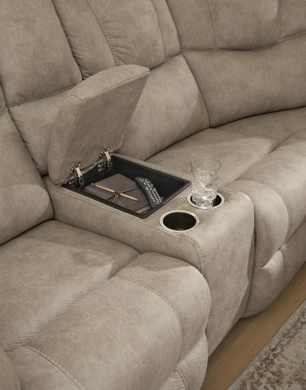 Pearce-Pike Birch 3-Piece Reclining Sectional with Console from Ashley Furniture - Luna Furniture