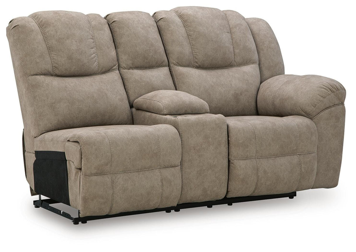 Pearce-Pike Birch Right-Arm Facing Reclining Loveseat with Console from Ashley Furniture - Luna Furniture