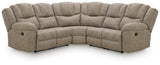 Pearce-Pike Birch 3-Piece Reclining Sectional from Ashley Furniture - Luna Furniture