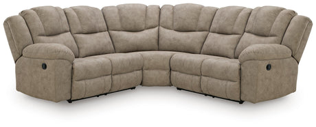 Pearce-Pike Birch 3-Piece Reclining Sectional from Ashley Furniture - Luna Furniture