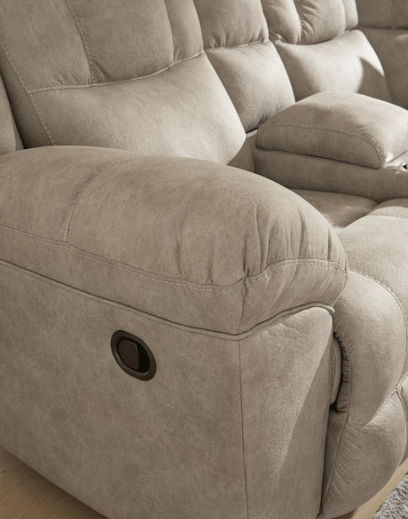 Pearce-Pike Birch 3-Piece Reclining Sectional with Console from Ashley Furniture - Luna Furniture