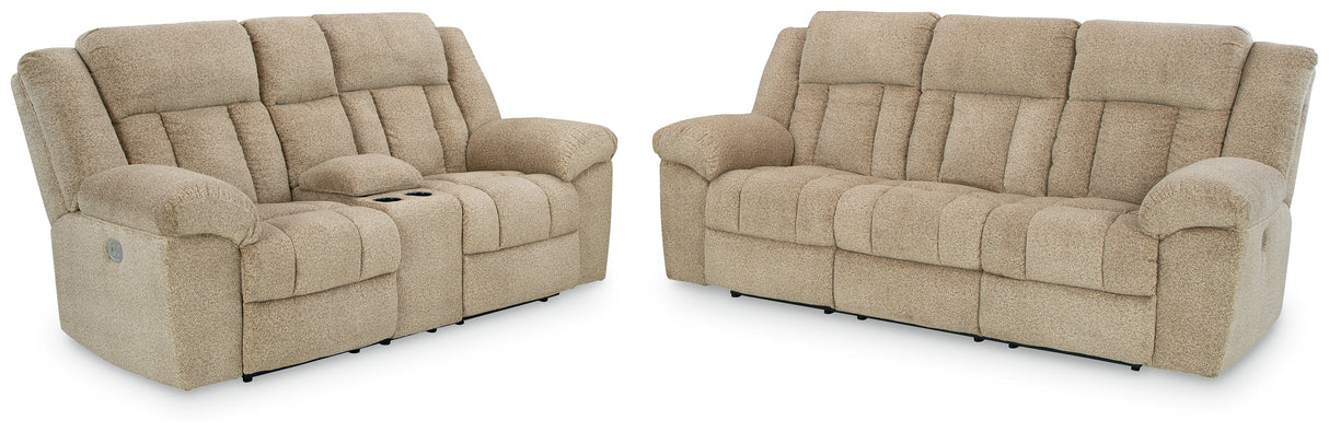 Tip-Off Wheat Power Reclining Living Room Set from Ashley Furniture - Luna Furniture