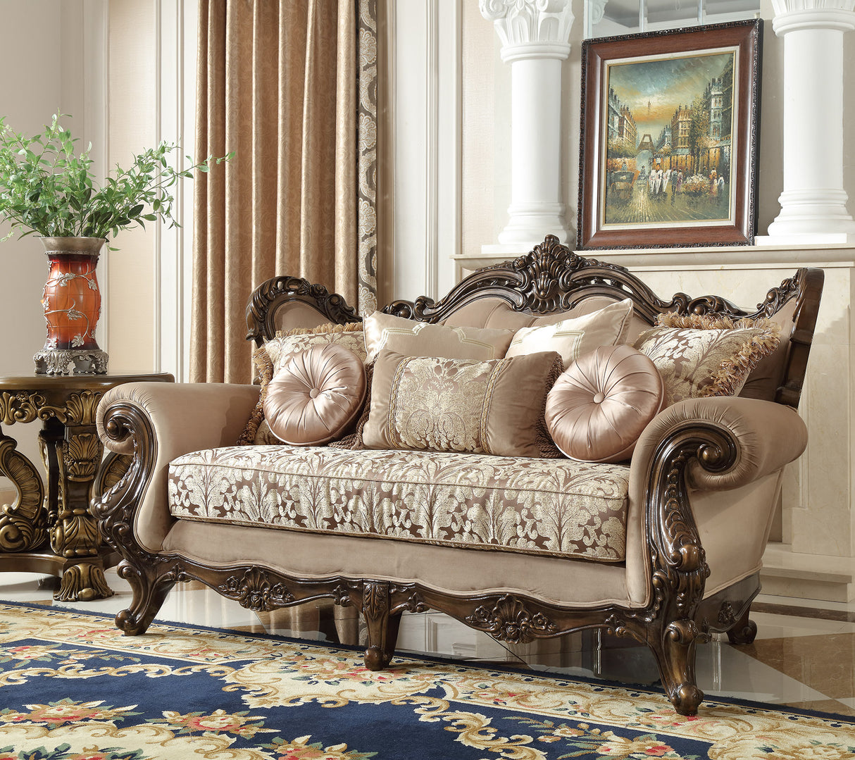 HD-6935 Perfect Brown Loveseat from Homey Design - Luna Furniture