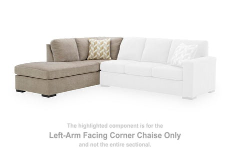 Bridgepoint Stone Left-Arm Facing Corner Chaise from Ashley - Luna Furniture
