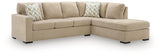 Bridgepoint Almond 2-Piece Sleeper Sectional with Chaise from Ashley - Luna Furniture