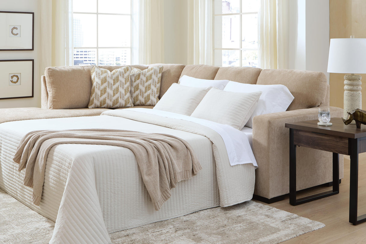 Bridgepoint Almond 2-Piece Sleeper Sectional with LAF Chaise from Ashley - Luna Furniture