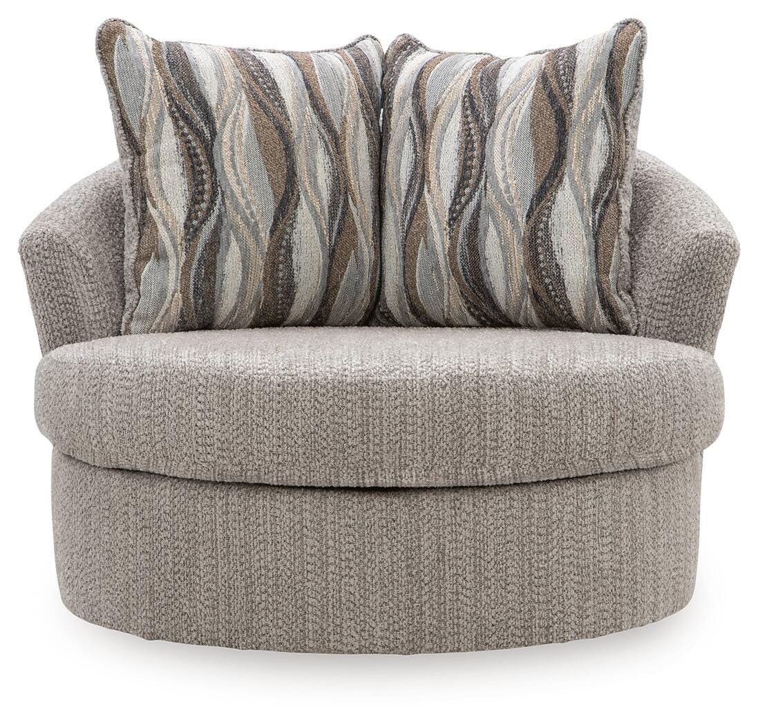 Lofwood Fossil Swivel Accent Chair from Ashley - Luna Furniture