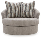 Lofwood Fossil Swivel Accent Chair from Ashley - Luna Furniture